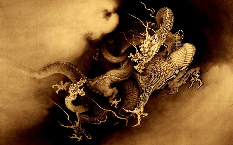 Traditional Japanese dragon artwork