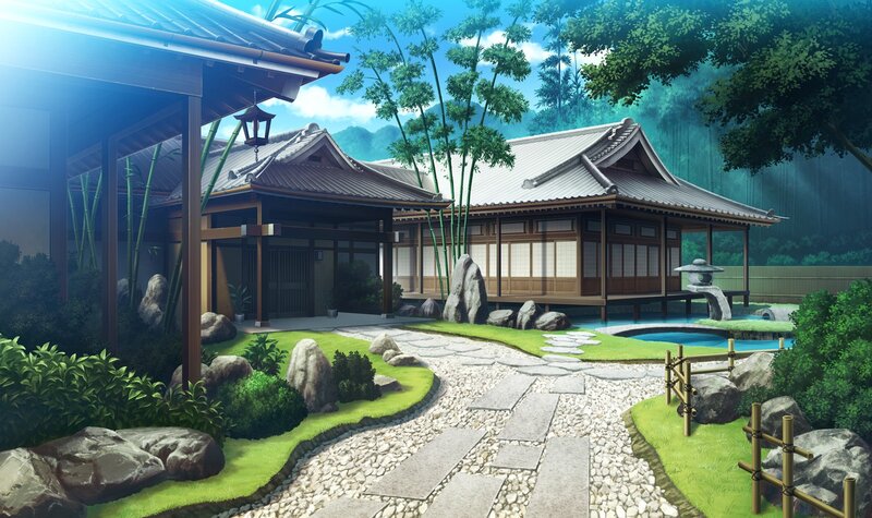 Traditional Japanese Garden — Green, Serene, Morning