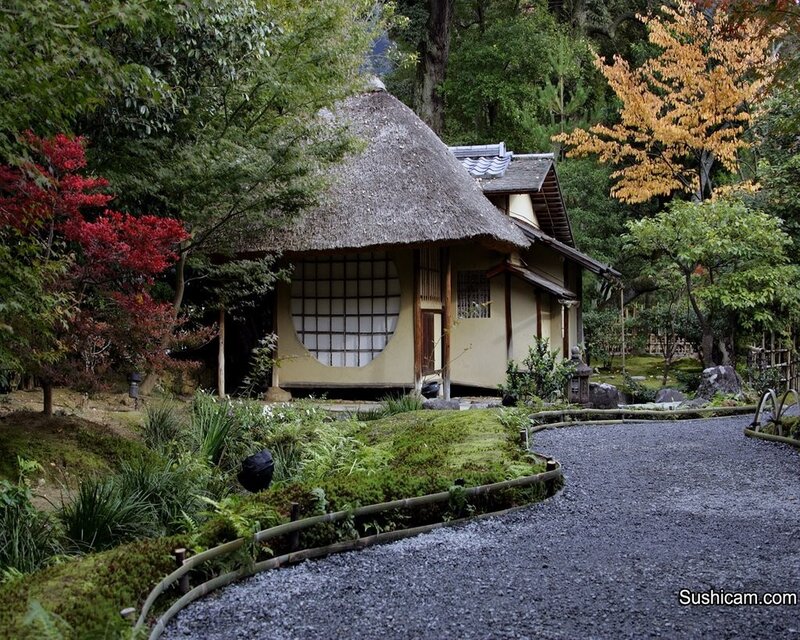 Traditional Japanese garden hut