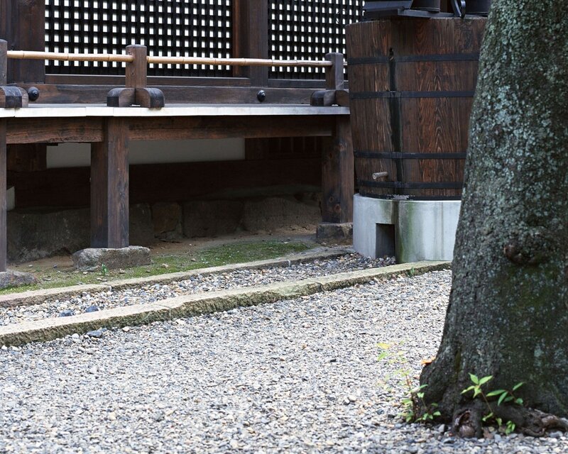 Traditional Japanese garden scene