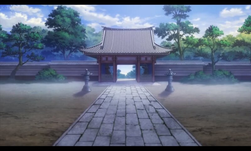 Traditional Japanese Gate — Blue, Serene