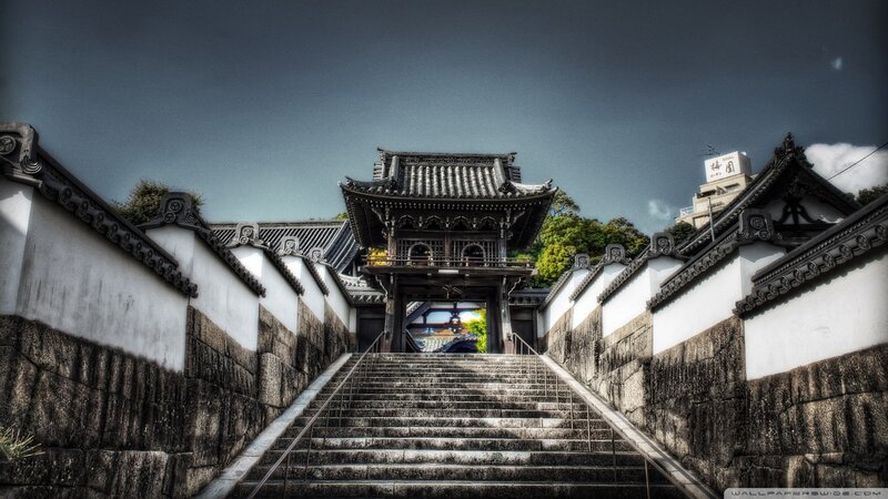 Traditional Japanese Gate — Gray