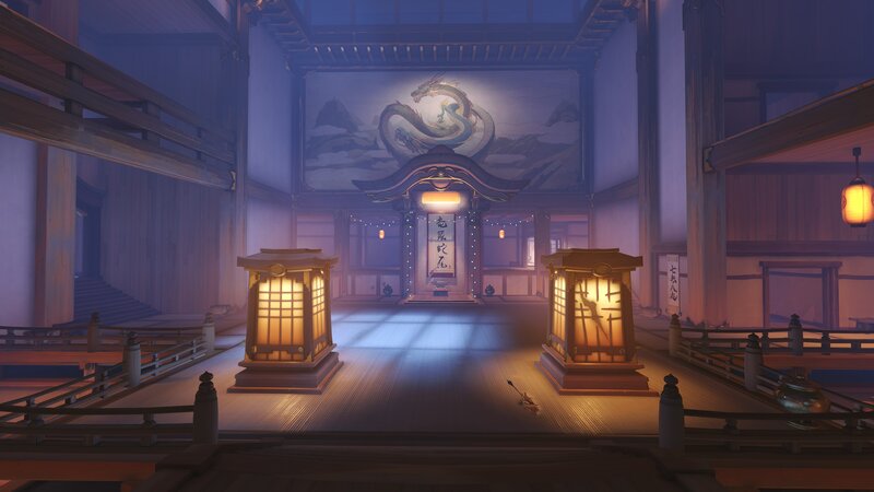 Traditional Japanese Hall — Brown, Serene, Night, 3d Render