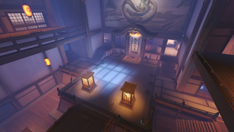 Traditional Japanese Hall — Brown, Serene, Night