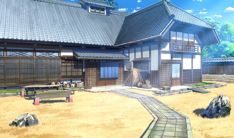 Traditional Japanese House — Blue