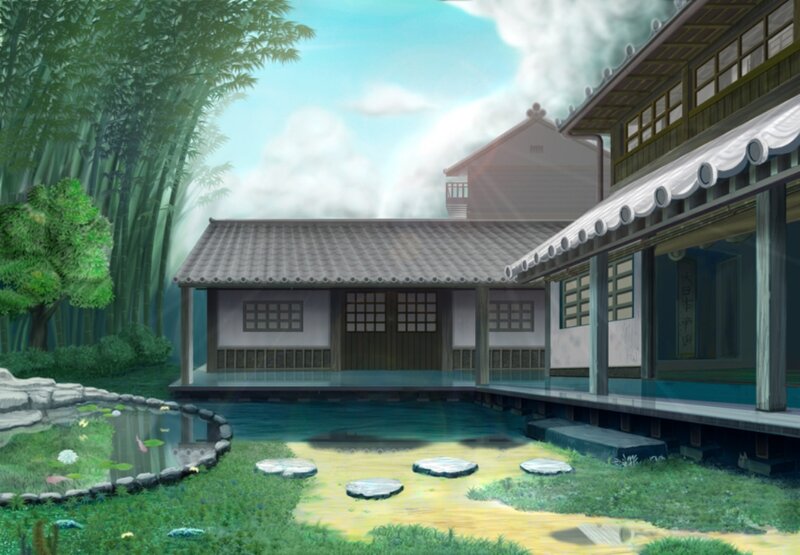 Traditional Japanese House — Green, Serene