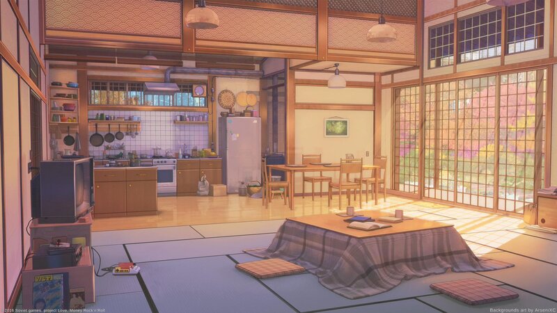Traditional Japanese Kitchen — Brown