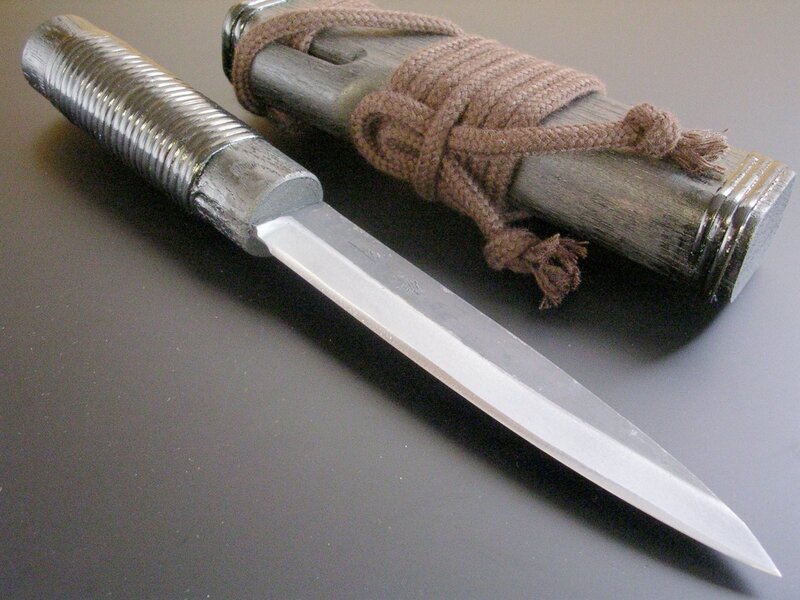 Traditional Japanese knife with sheath