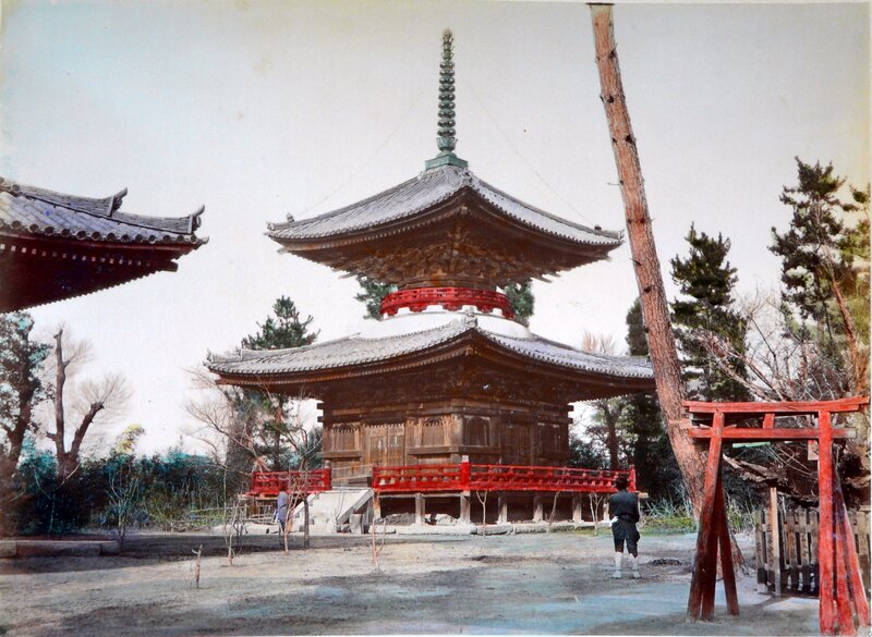 Traditional Japanese pagoda temple