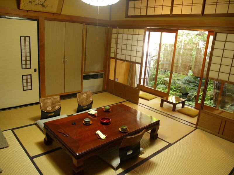 Traditional Japanese room with garden view