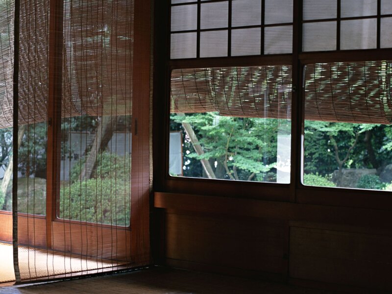 Traditional Japanese room with garden view