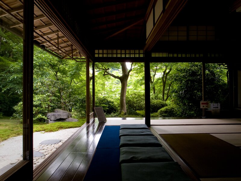 Traditional Japanese room with garden view