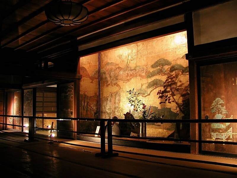 traditional japanese room with mural