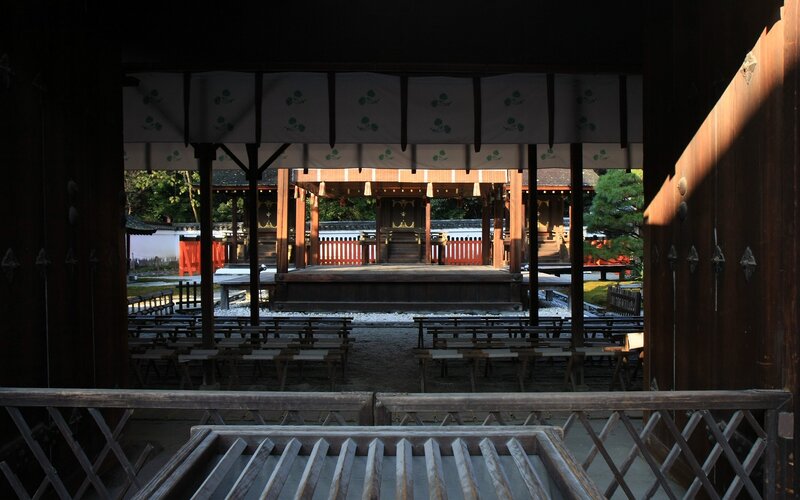 traditional japanese shrine courtyard