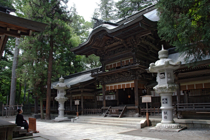 Traditional Japanese Shrine — Gray