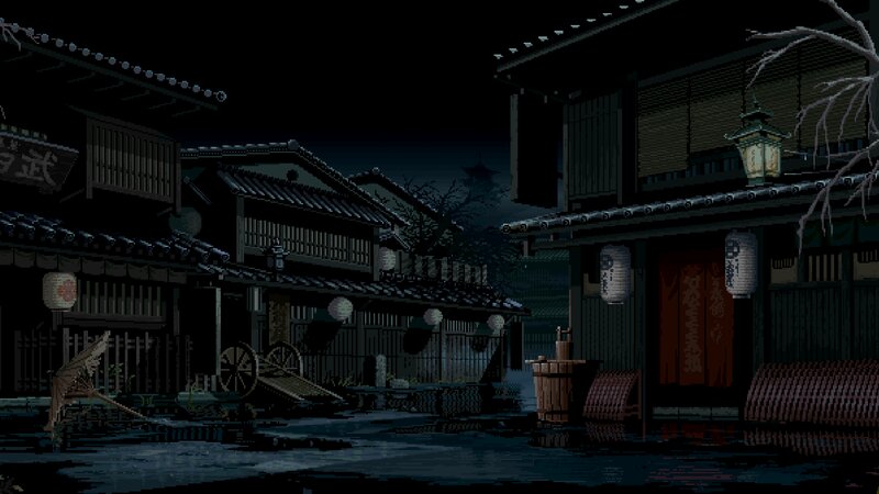 Traditional Japanese Street — Black