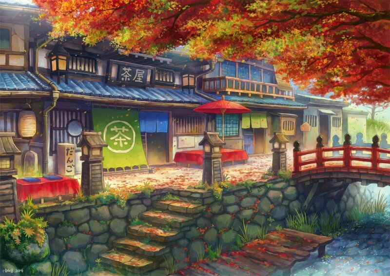 Traditional Japanese Tea House — Red