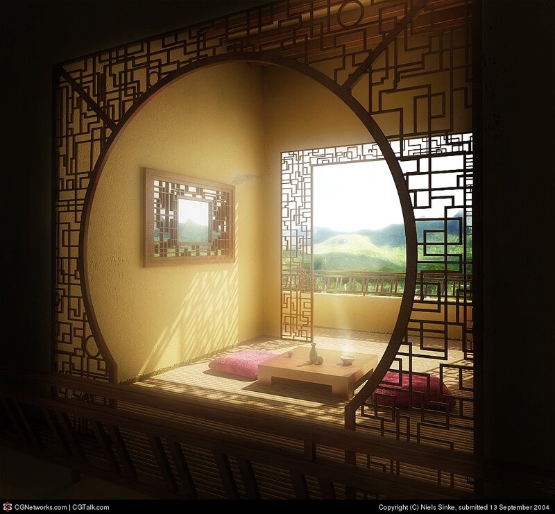 Traditional Japanese tea room
