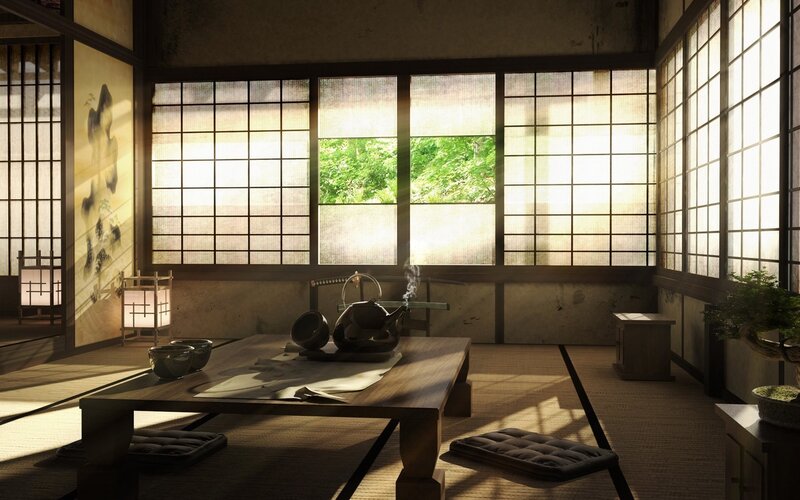 Traditional Japanese tea room