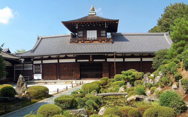 Traditional Japanese temple garden
