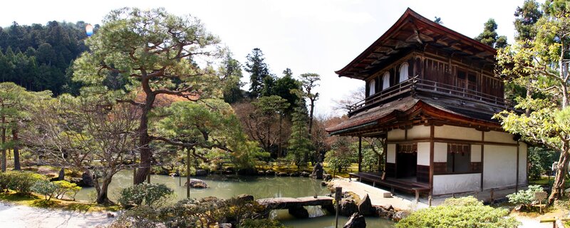 Traditional Japanese Temple — Green, Serene, Spring, Photograph, Pond, Trees