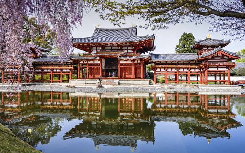 Traditional Japanese Temple — Red