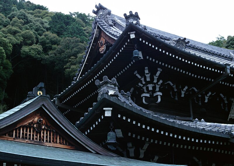 Traditional Japanese temple roof