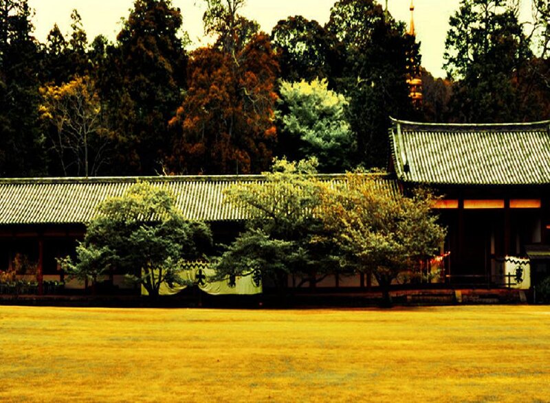 Traditional Japanese Temple — Yellow