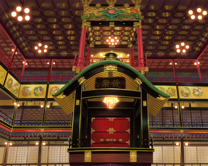 Traditional Japanese theater stage