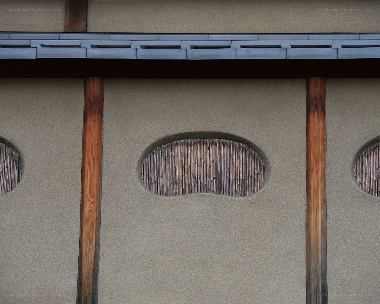 Traditional Japanese wall detail