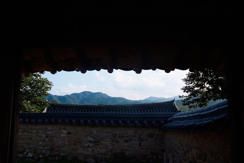 Traditional Korean architecture view