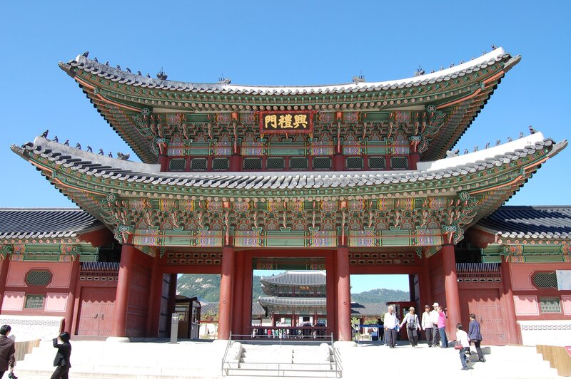 Traditional Korean gate entrance