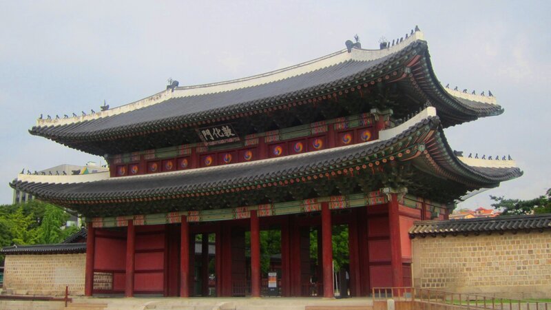 Traditional Korean Gate — Red