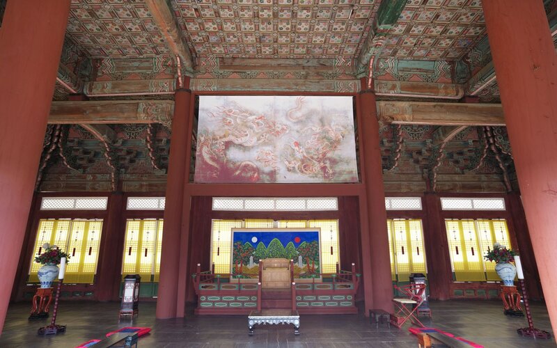 Traditional Korean palace hall