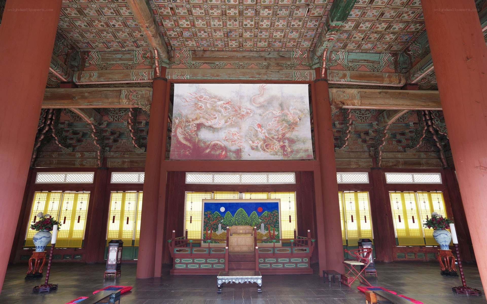Traditional Korean palace hall