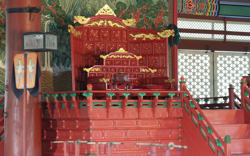 Traditional Korean throne room