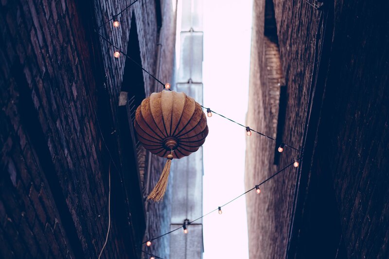 Traditional Lantern in Alley