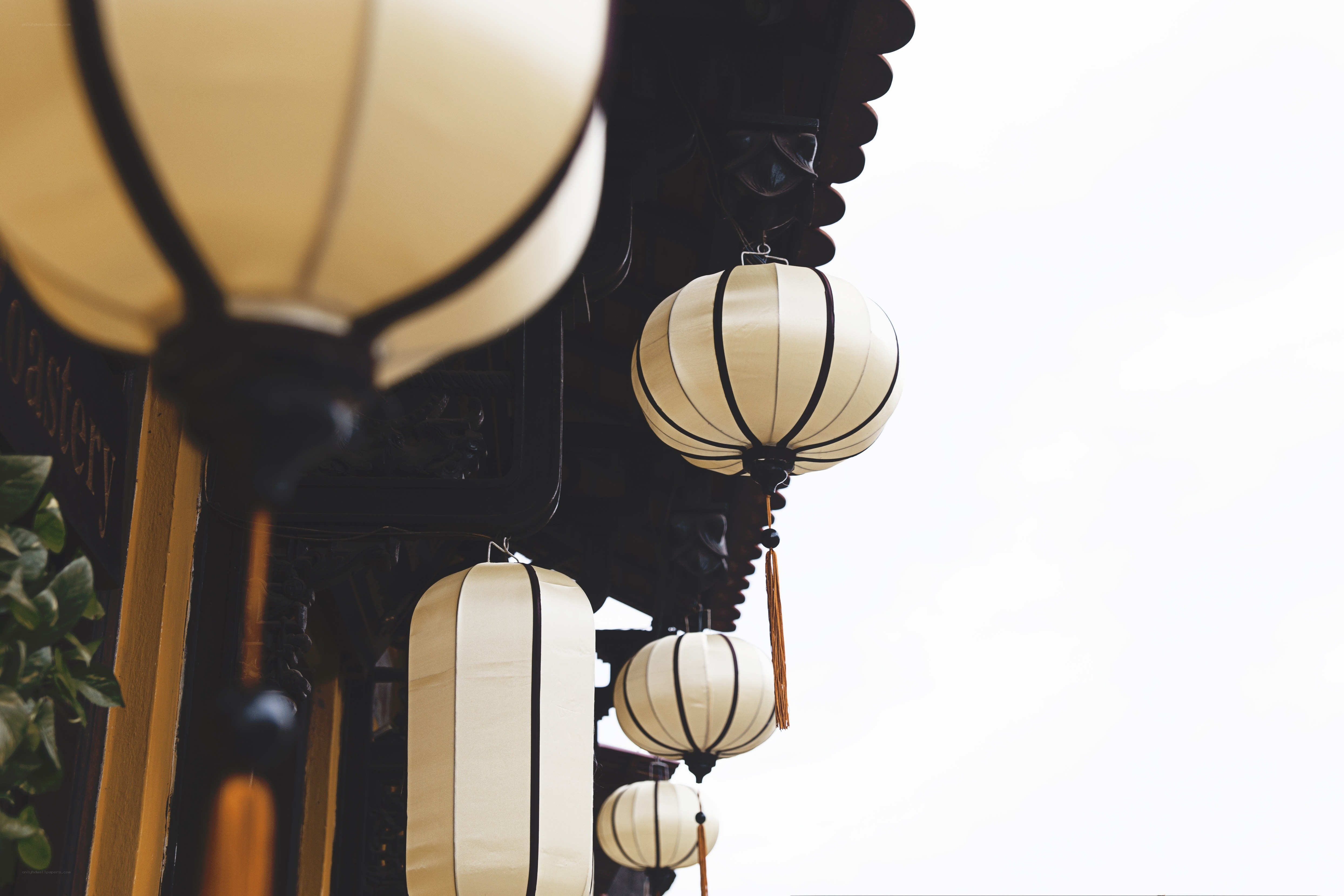 Traditional lanterns at a temple