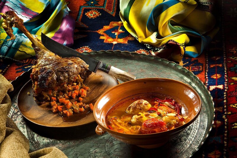 Traditional meat dish with stew