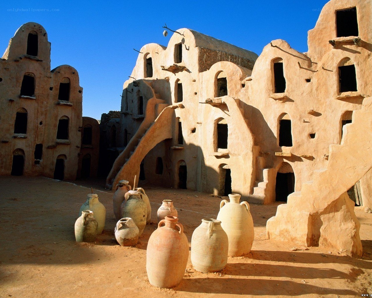 Traditional mud-brick buildings