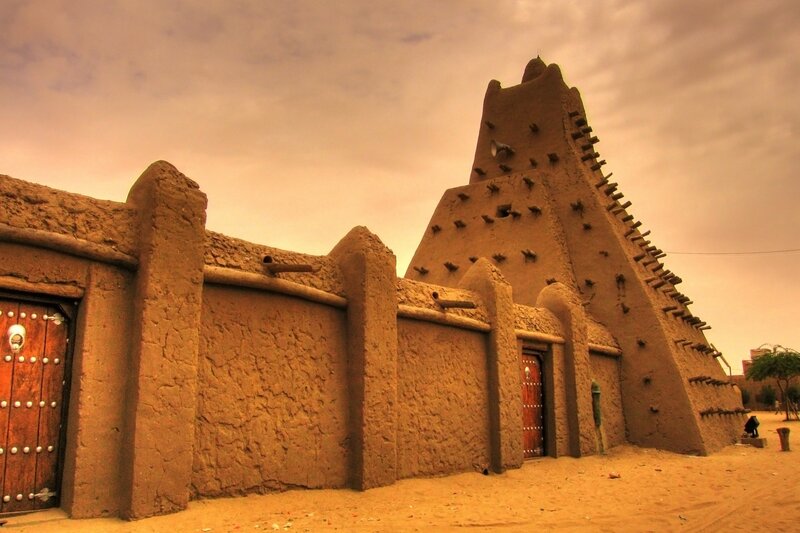 Traditional mud-brick mosque