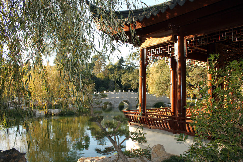 Traditional Pavilion by Pond