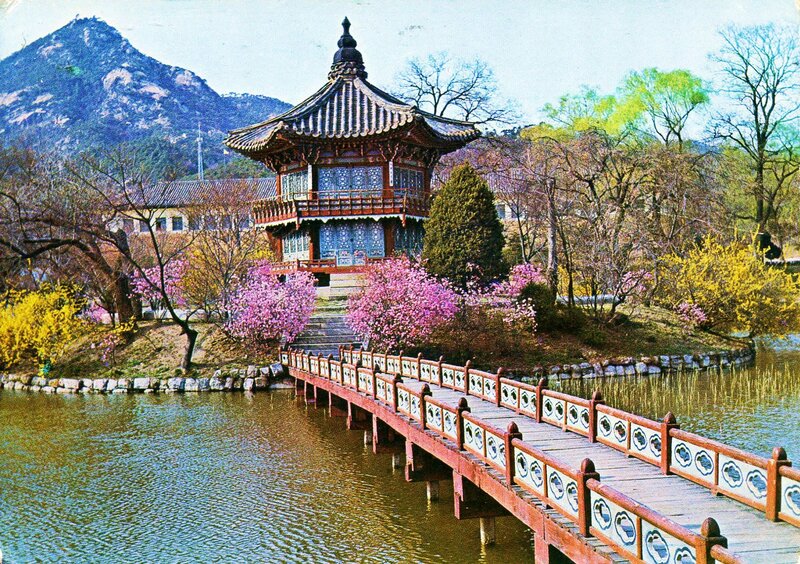 Traditional Pavilion in Garden — Green, Serene, Spring