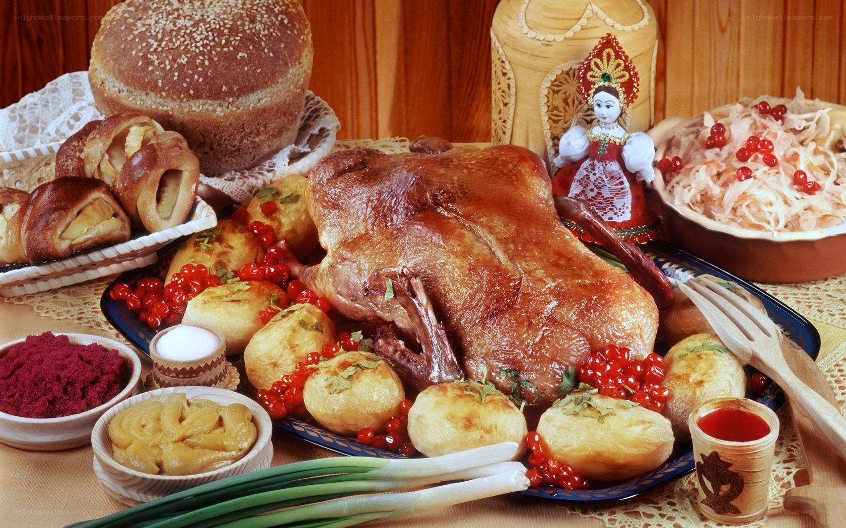 Traditional Russian feast