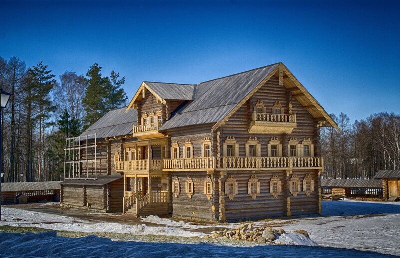 Traditional Russian log house