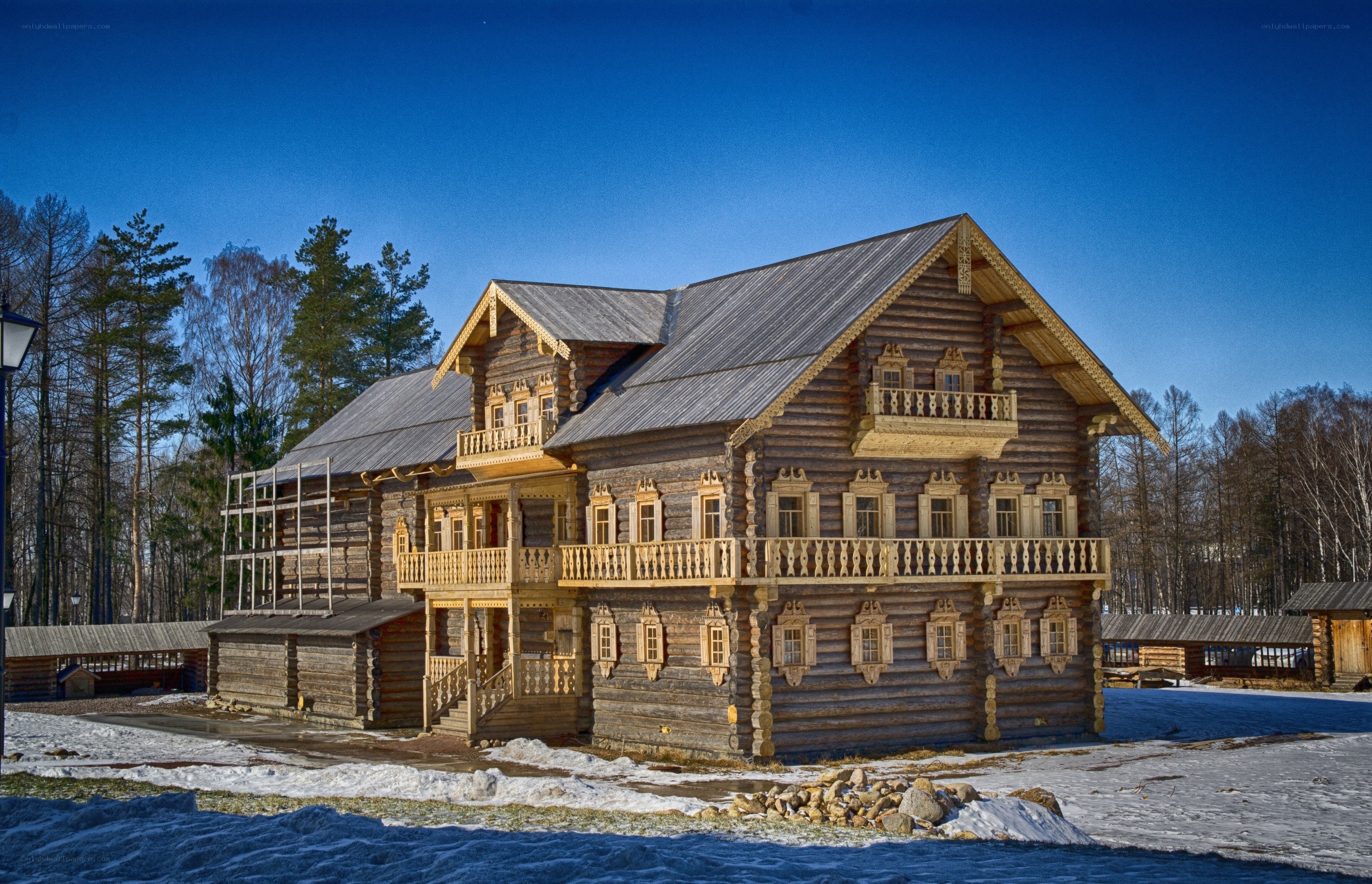 Traditional Russian log house