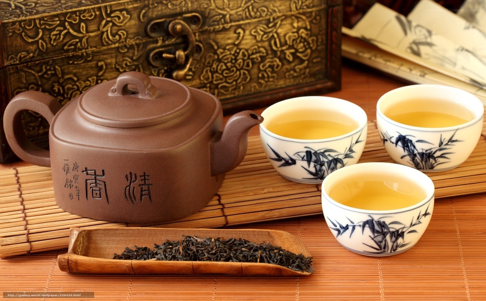 Traditional tea ceremony setup