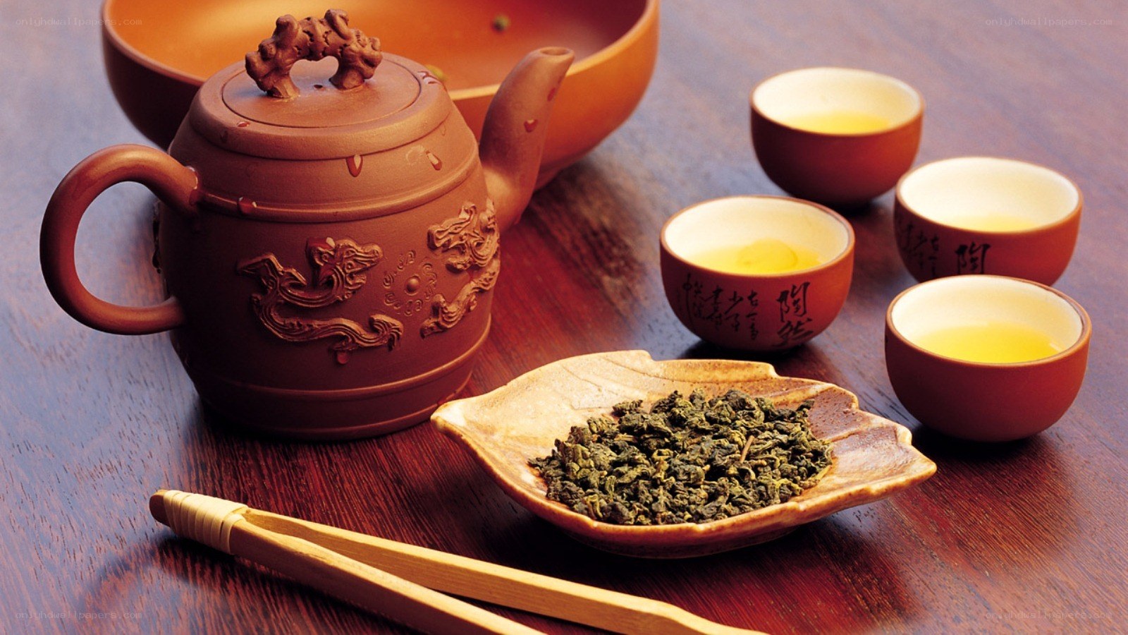 Traditional tea ceremony setup