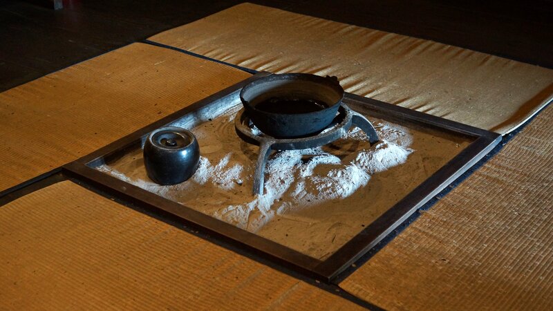 Traditional Tea Ceremony Setup — Brown
