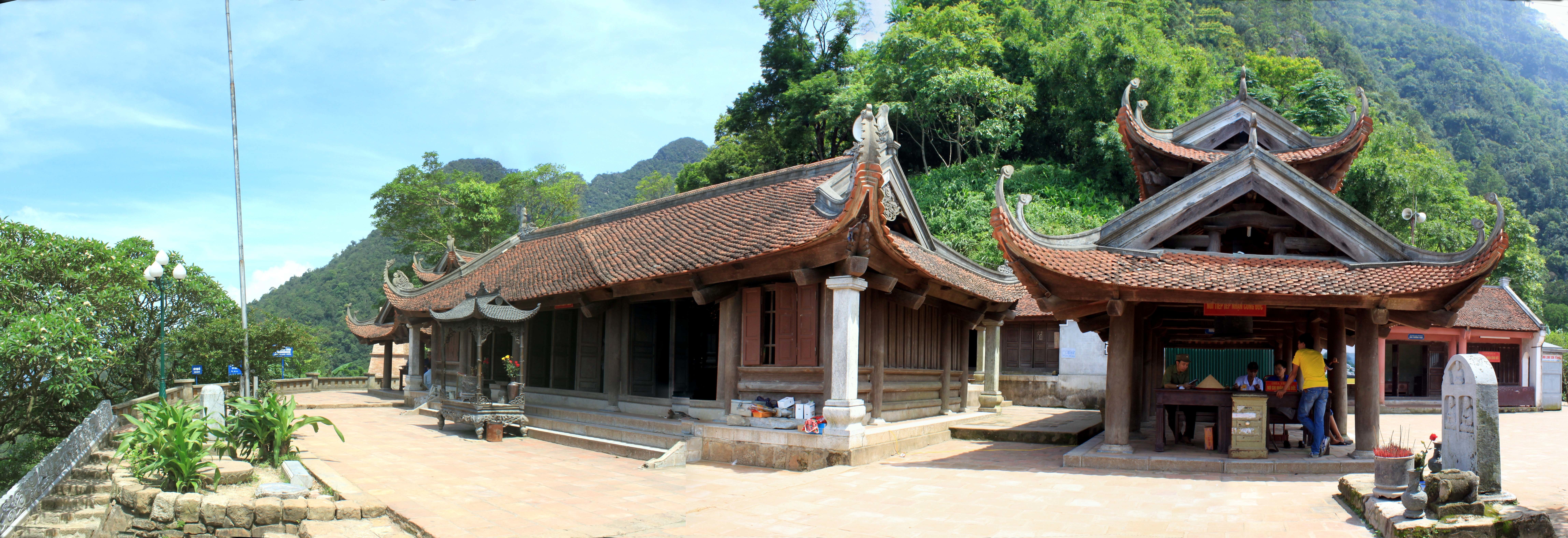 traditional temple in mountainous area